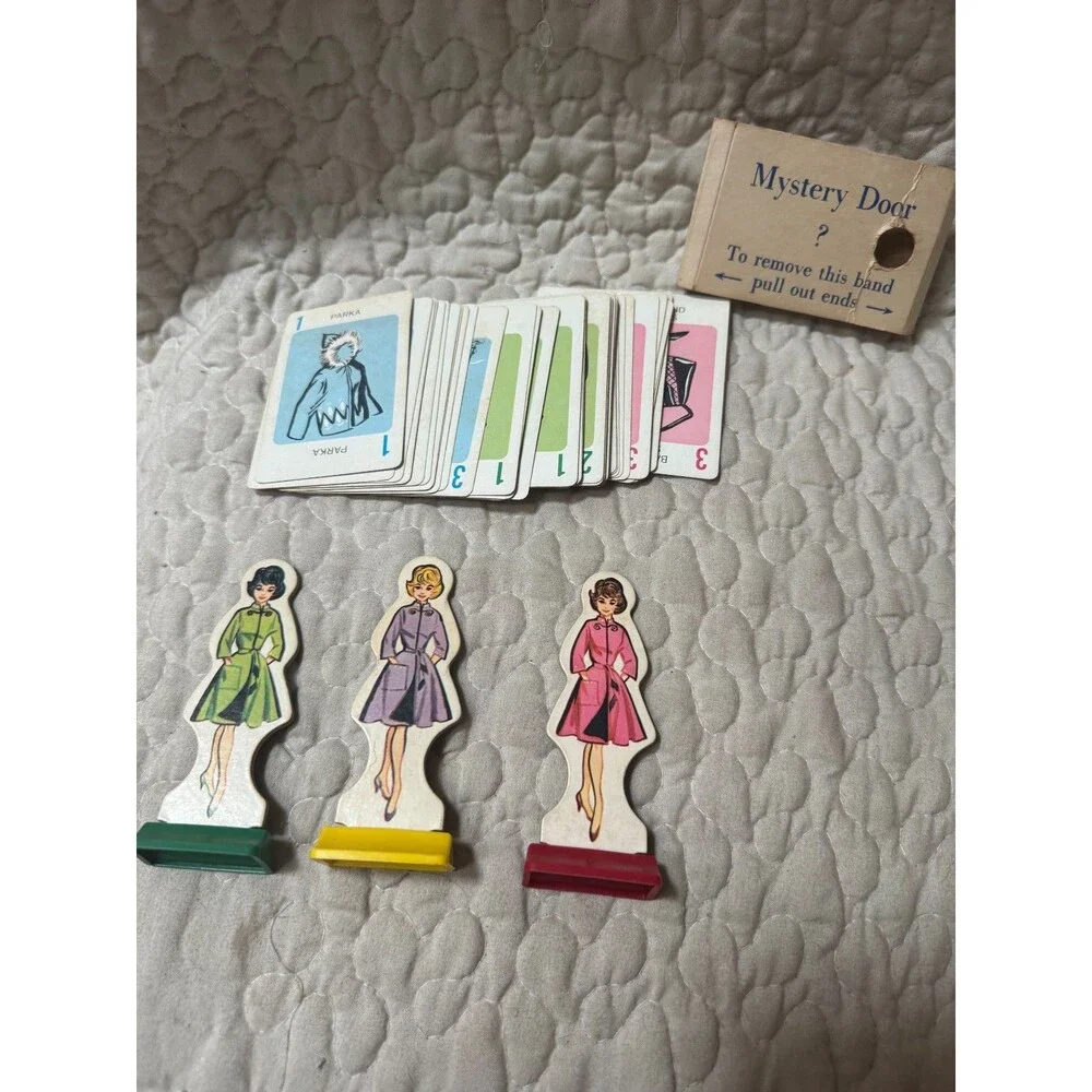 Vintage 1965 Milton Bradley Mystery Date Replacement Parts - Cards Pawns